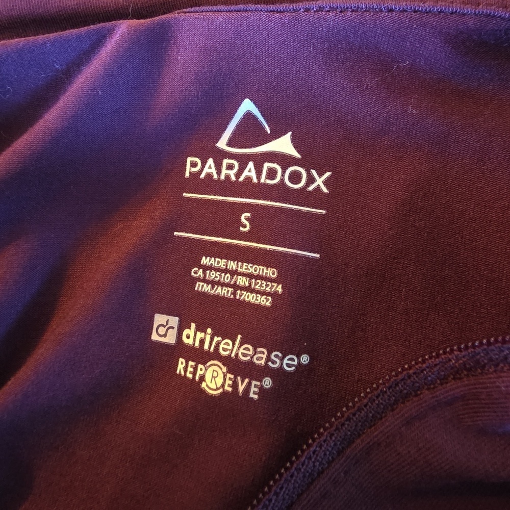 Paradox Women's Long Sleeve Wool Blend Drirelease Plum Top - Picture 6 of 7